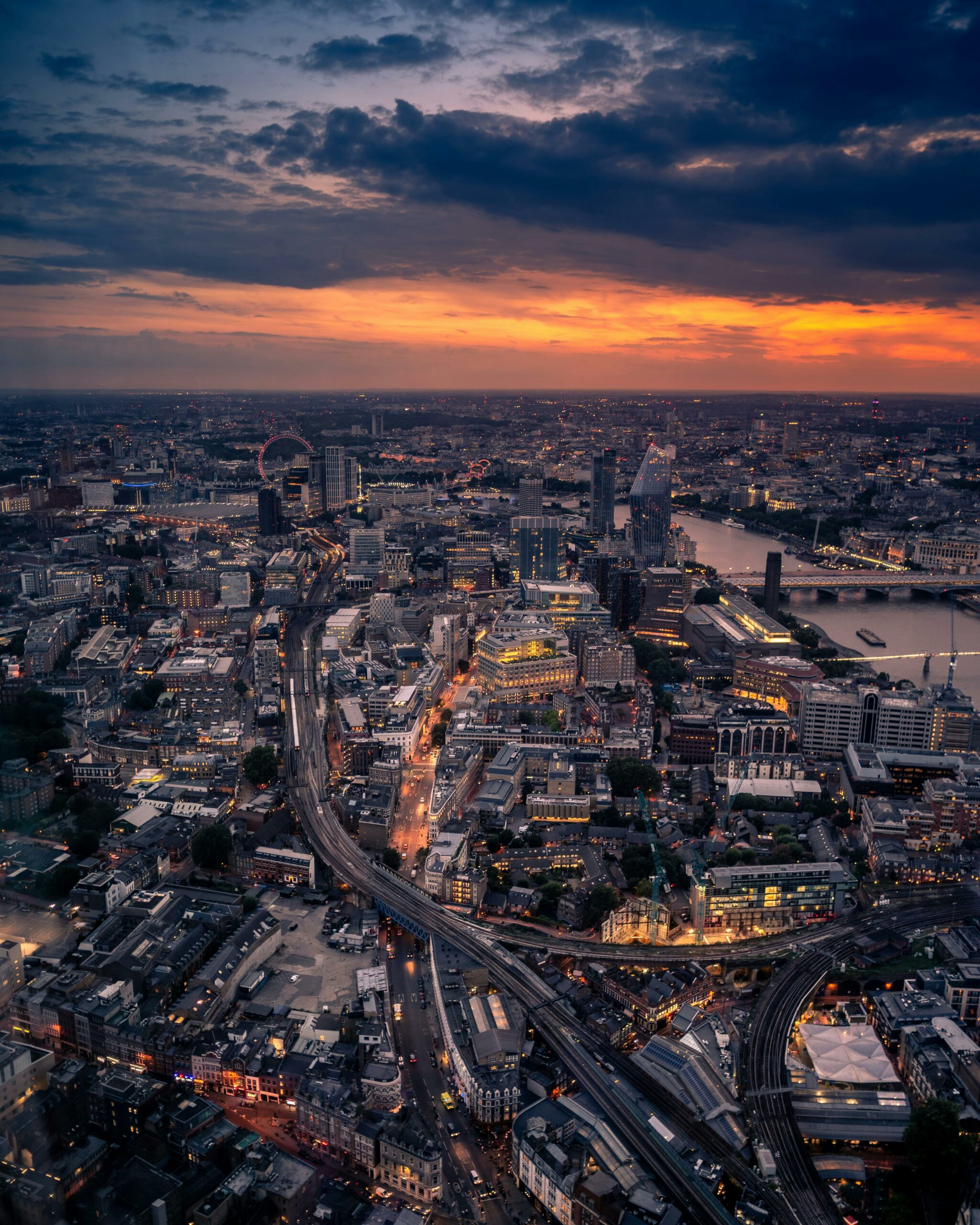 London from sky